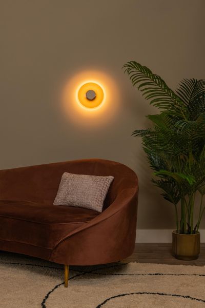 Lucide SANTIAGO - Wall light - Ø 23 cm - LED Dim. - CCT - 1x10W 2700K/4000K - Amber - Premium
